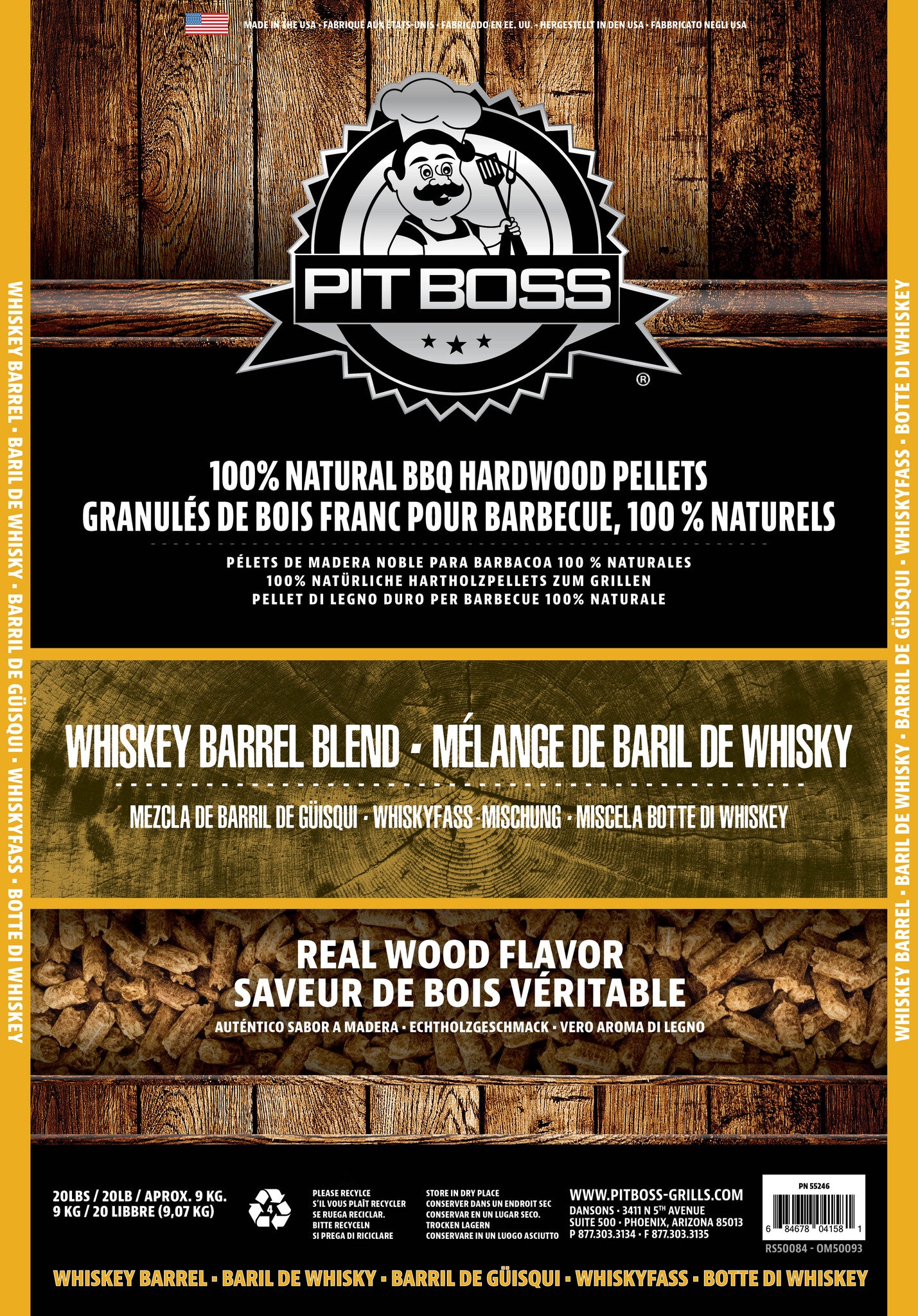Pit Boss - Whiskey Barrel Blend hardhouten pellets - 9 kg
