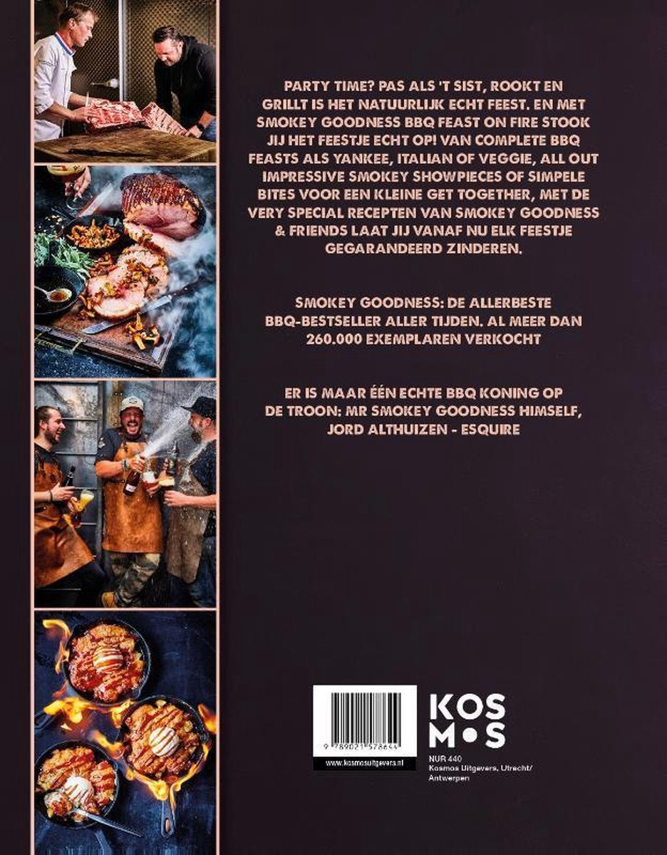 Smokey Goodness BBQ feast on fire