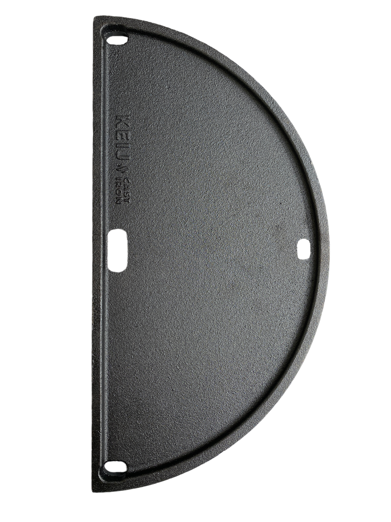 Gietijzeren grillplaat half rond -Compact - 33 cm - geseasoned