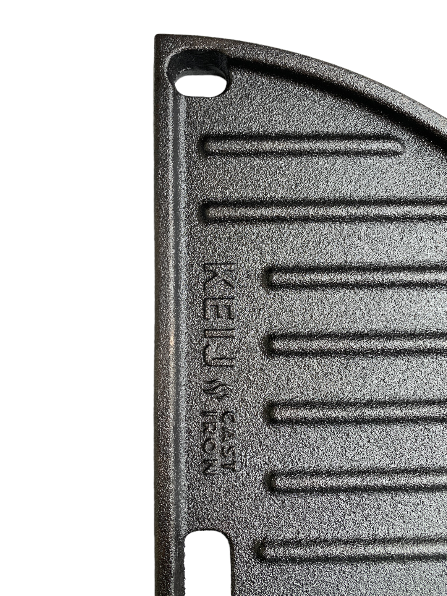 Gietijzeren grillplaat half rond -Compact - 33 cm - geseasoned