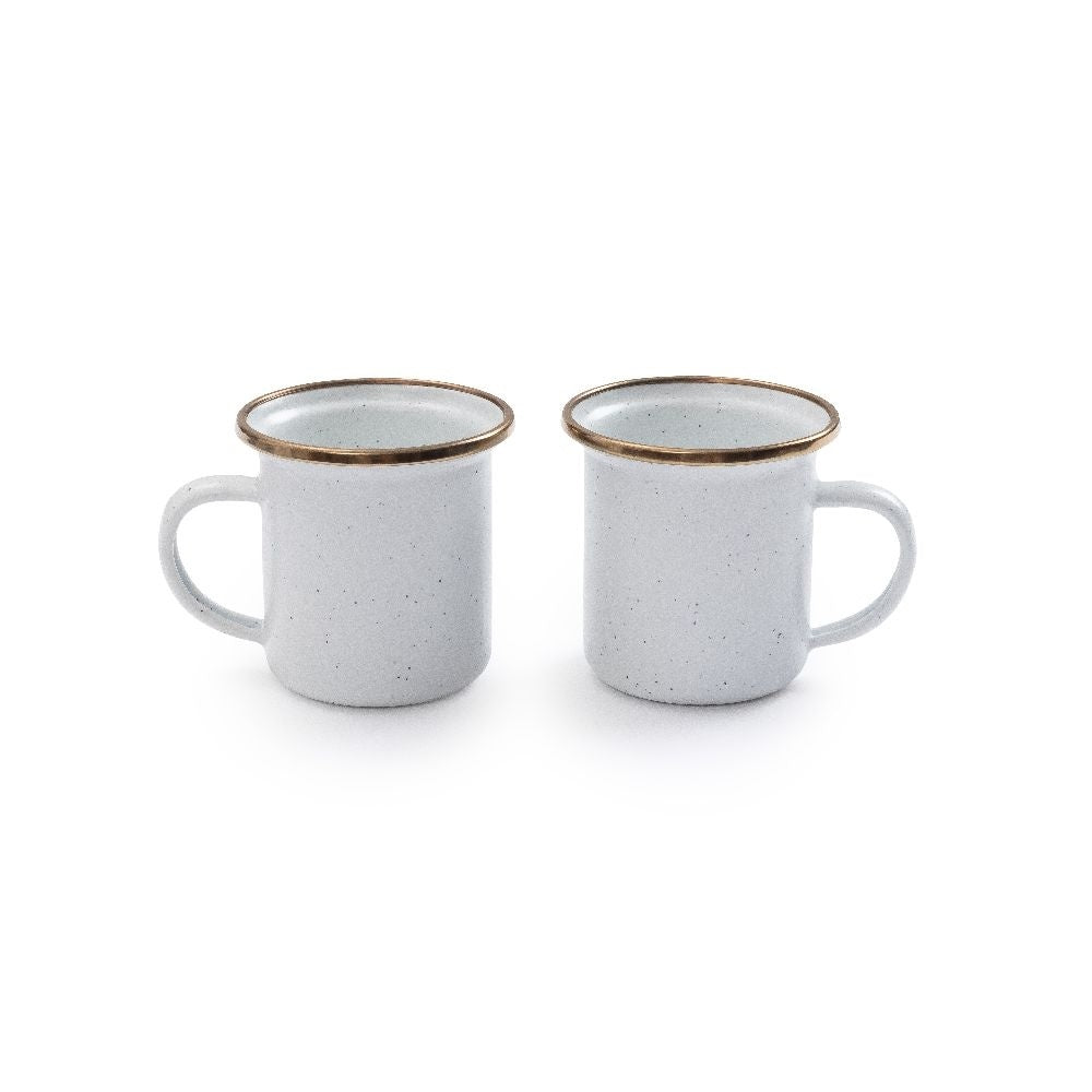 Barebones - Espresso kopjes - Geëmailleerd - Eggshell - 2 stuks