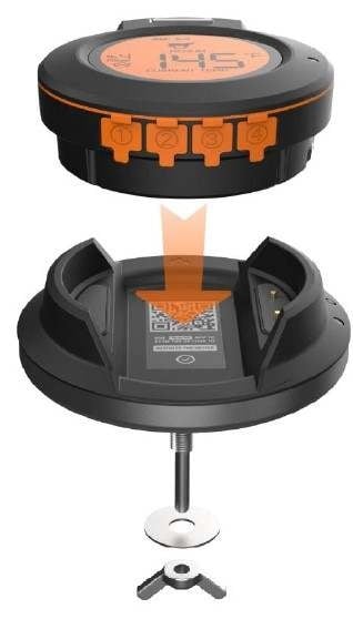 Digitale Bluetooth Dome thermometer met 2 probes en 4 poorten - waterdicht