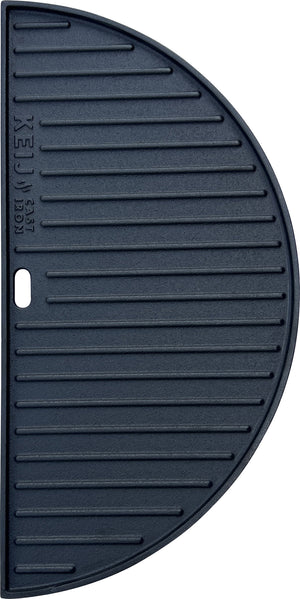 Gietijzeren plaat - half rond - Large - 46,5 cm - geëmailleerd