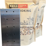 RVS smokerbox met rookhout Chips Cherry en Oak