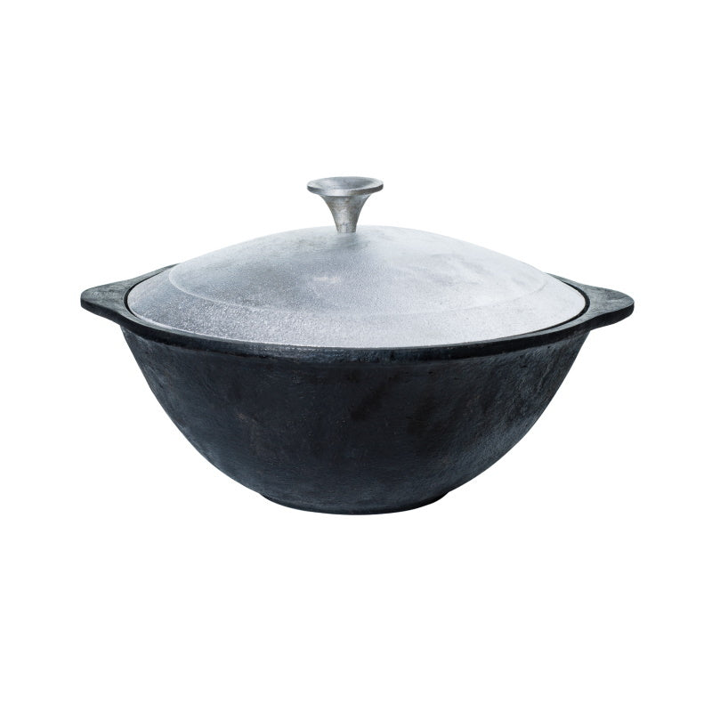 Texas club | kazan | wok | gietijzer | aluminium deksel | 8 L