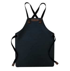 Leren kinderschort - zwart