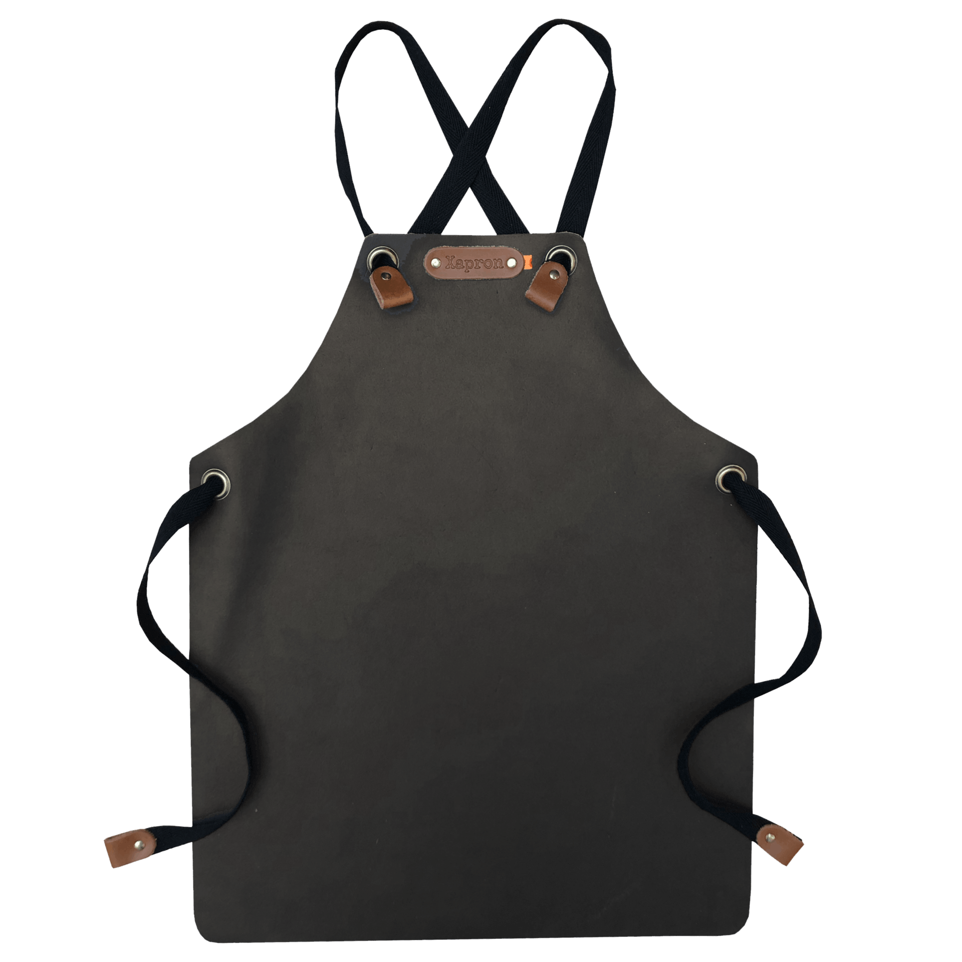 Leren kinderschort - bruin