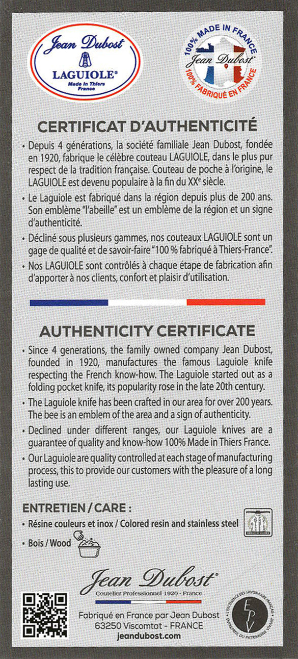 Jean Dubost Laguiole 6 steakmessen - Exclusive - Nordic Mix -1,5 mm