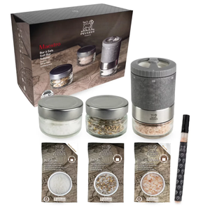 Peugeot | Maestro zoutmolen - 2 verwisselbare capsules - 3 zouten