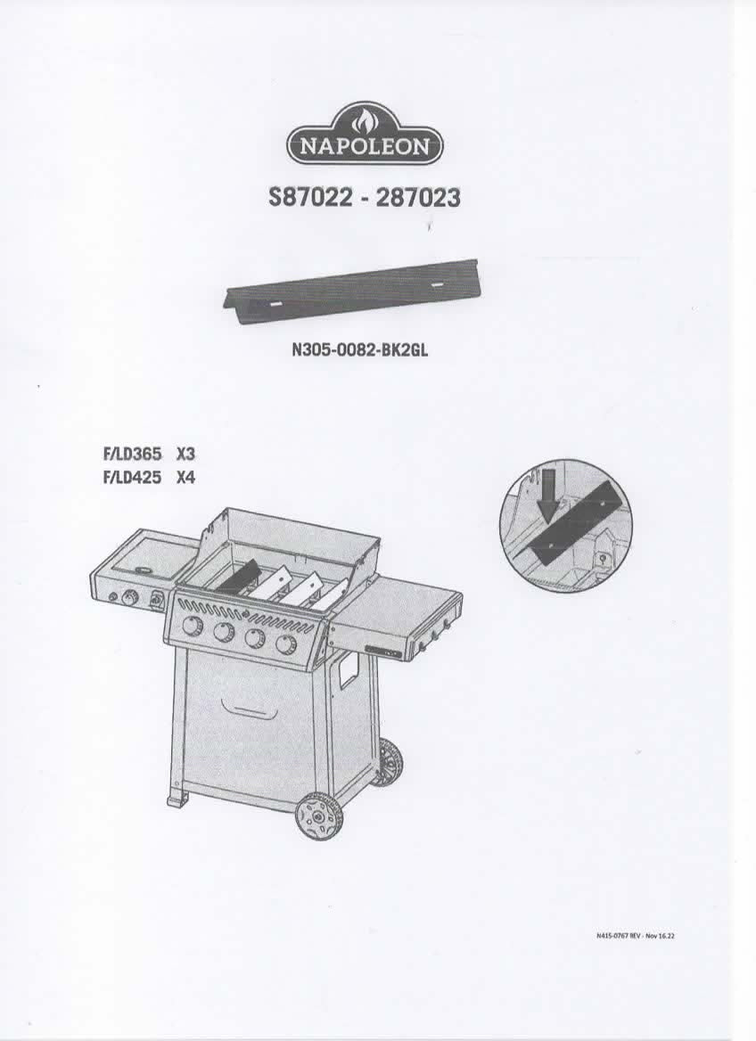 Napoleon | Vlamverdeler | Vervangingsset | 4 stuks