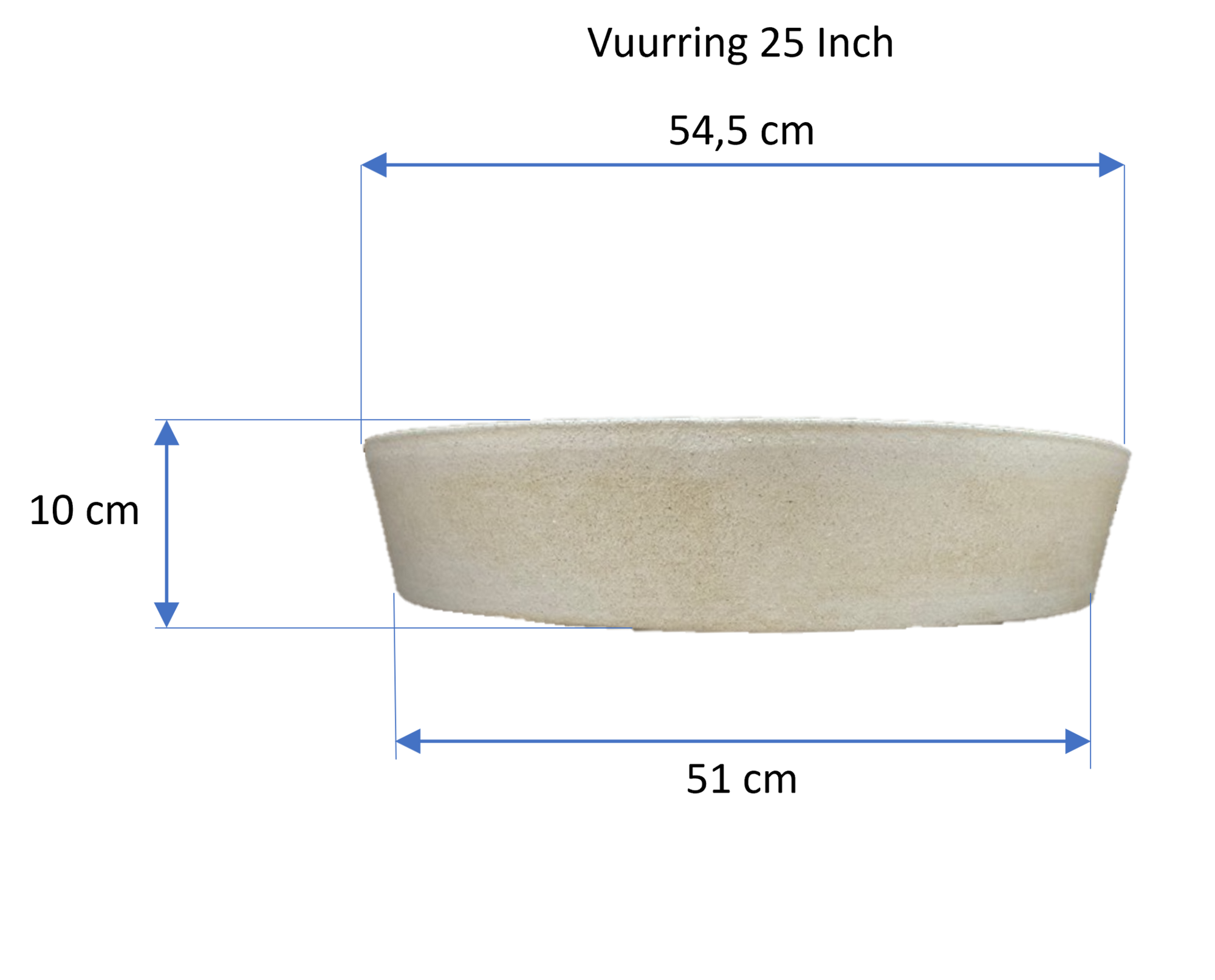 Vuurring voor 25 inch Kamado