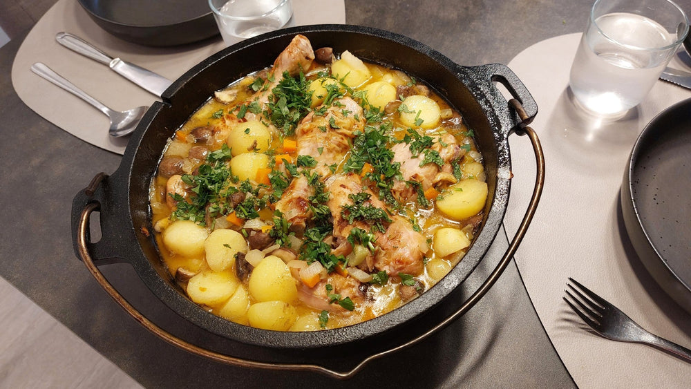 Kippenstoof in de kamado
