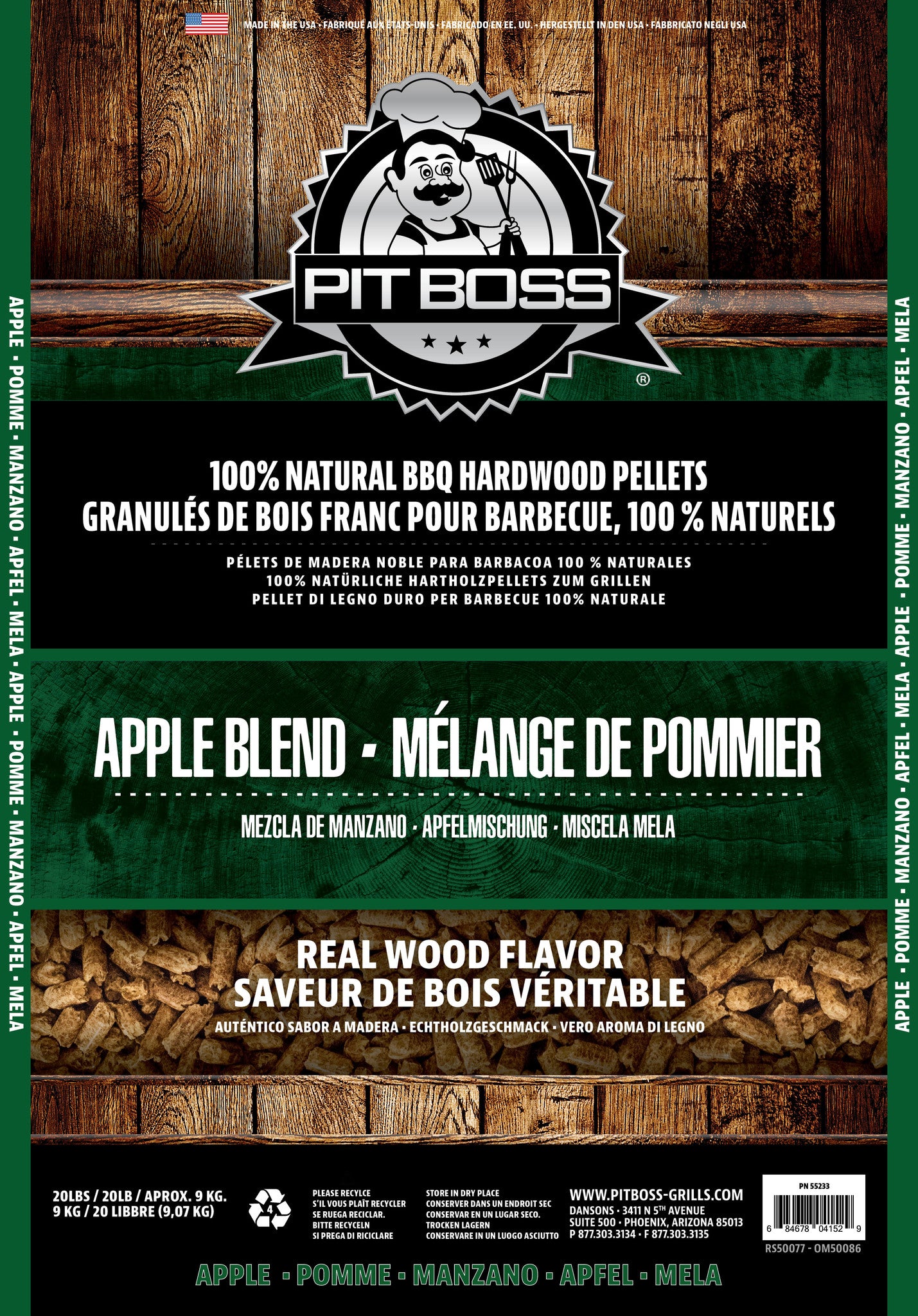 Pit Boss - appel mix hardhouten pellets - 9 kg
