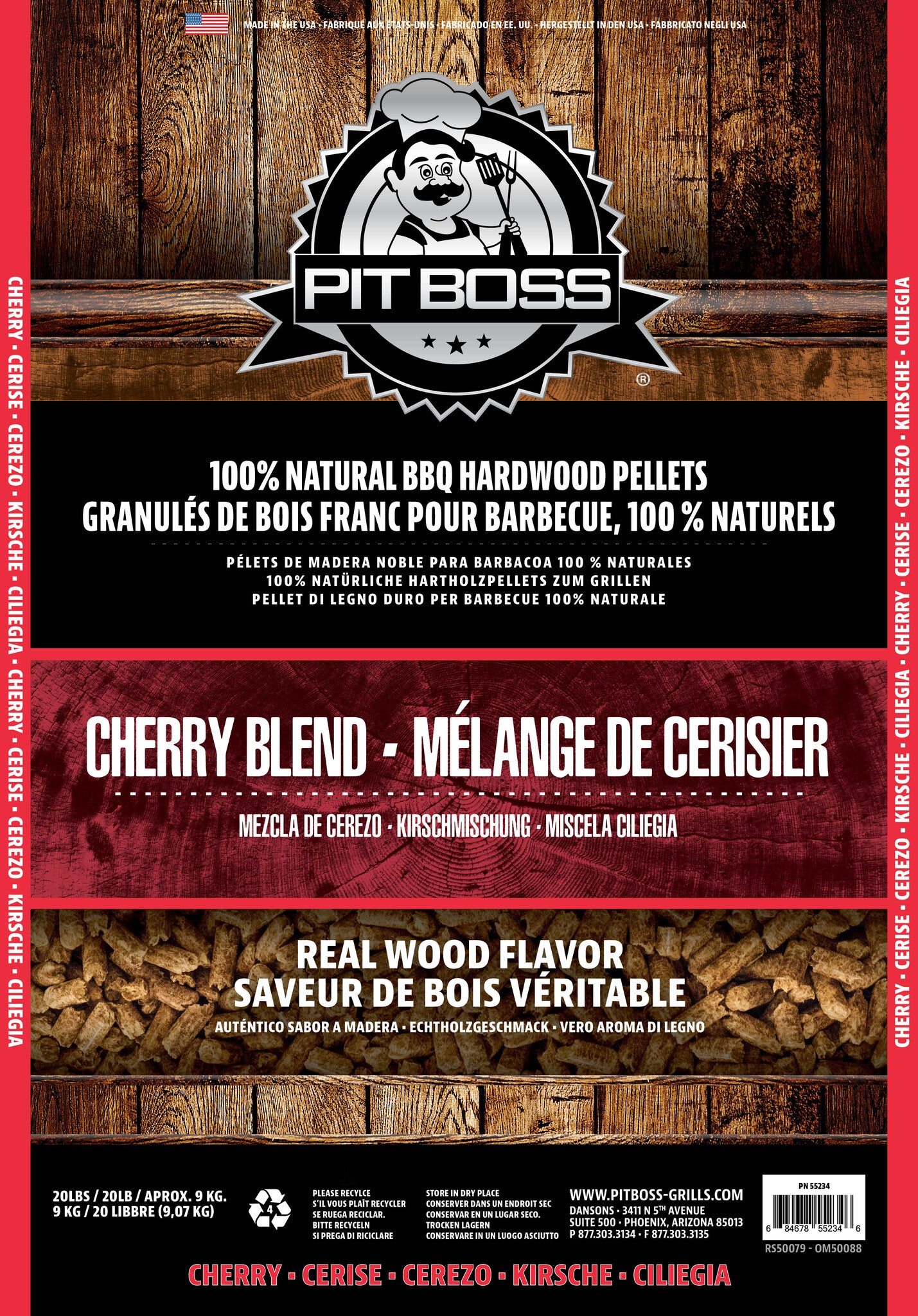 Pit Boss - Cherry Mix hardhouten pellets - 9 kg
