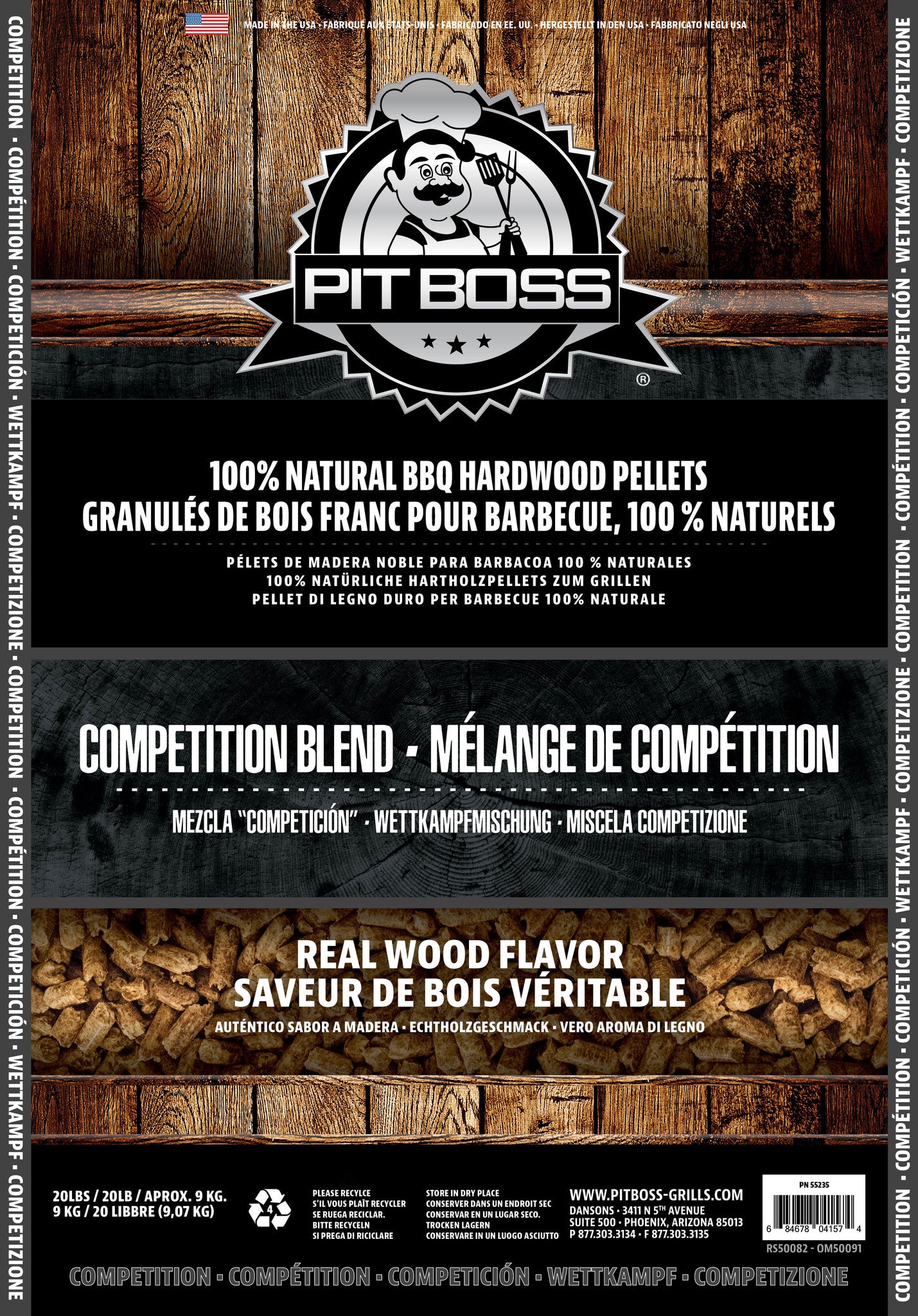 Pit Boss - competition mix hardhouten pellets - 9 kg