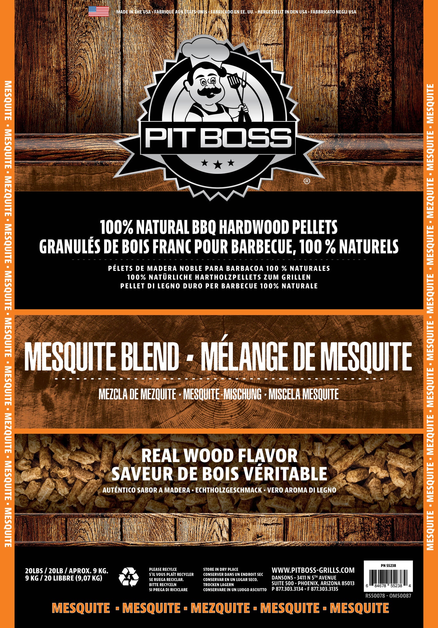 Pit Boss - Mesquite Mix hardhouten pellets - 9 kg