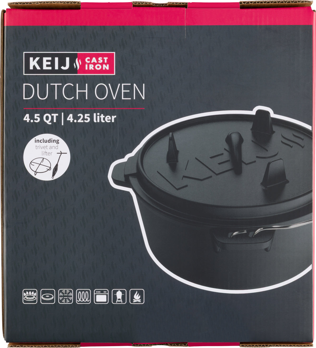 Dutch Oven - 4.5 QT - geëmailleerd - 4,25 liter