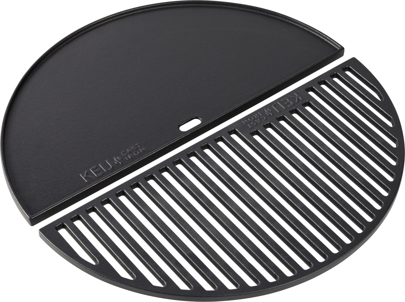 Set half grillrooster en grillplaat - gietijzer - Large - 46,5 cm -  geëmailleerd