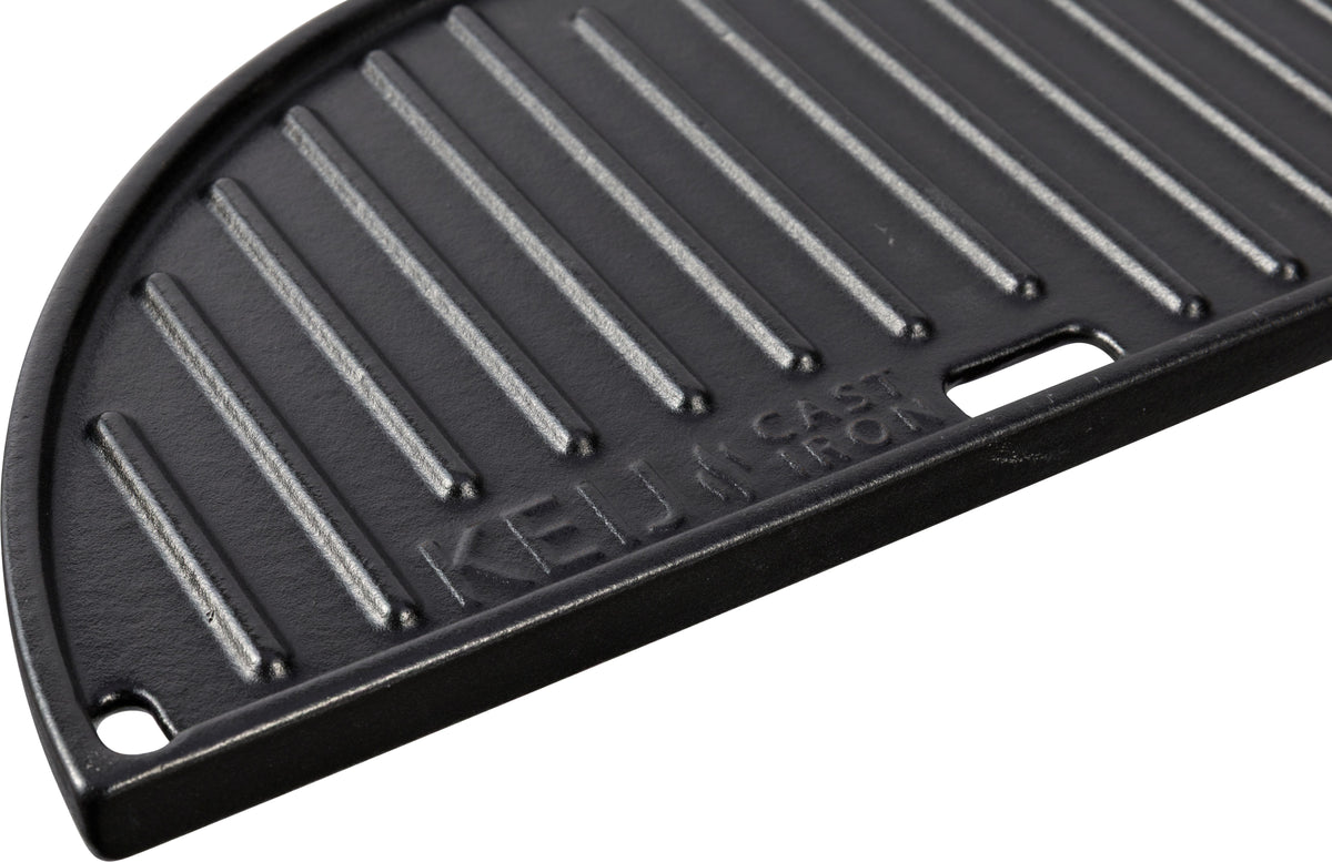 Set half grillrooster en grillplaat - gietijzer - Large - 46,5 cm -  geëmailleerd