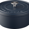 Keij Dutch Oven 3,5L | 24 cm – Gietijzer – Mat Blauw Emaille – Voor BBQ, Gas, Oven & Inductie