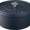 Keij Dutch Oven 3,5L | 24 cm – Gietijzer – Mat Blauw Emaille – Voor BBQ, Gas, Oven & Inductie