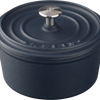 Keij Mini Dutch Oven 0,5L | 14 cm – Gietijzer – Mat Blauw Emaille – Voor BBQ, Gas, Oven & Inductie