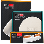 Pizza set Compact - pizzasteen 29,5 cm, pizzaschep, pizzames