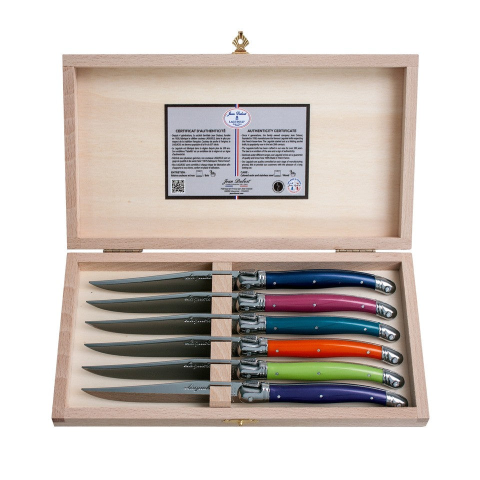 Jean Dubost Laguiole 6 steakmessen - Exclusive - Provence -1,5 mm