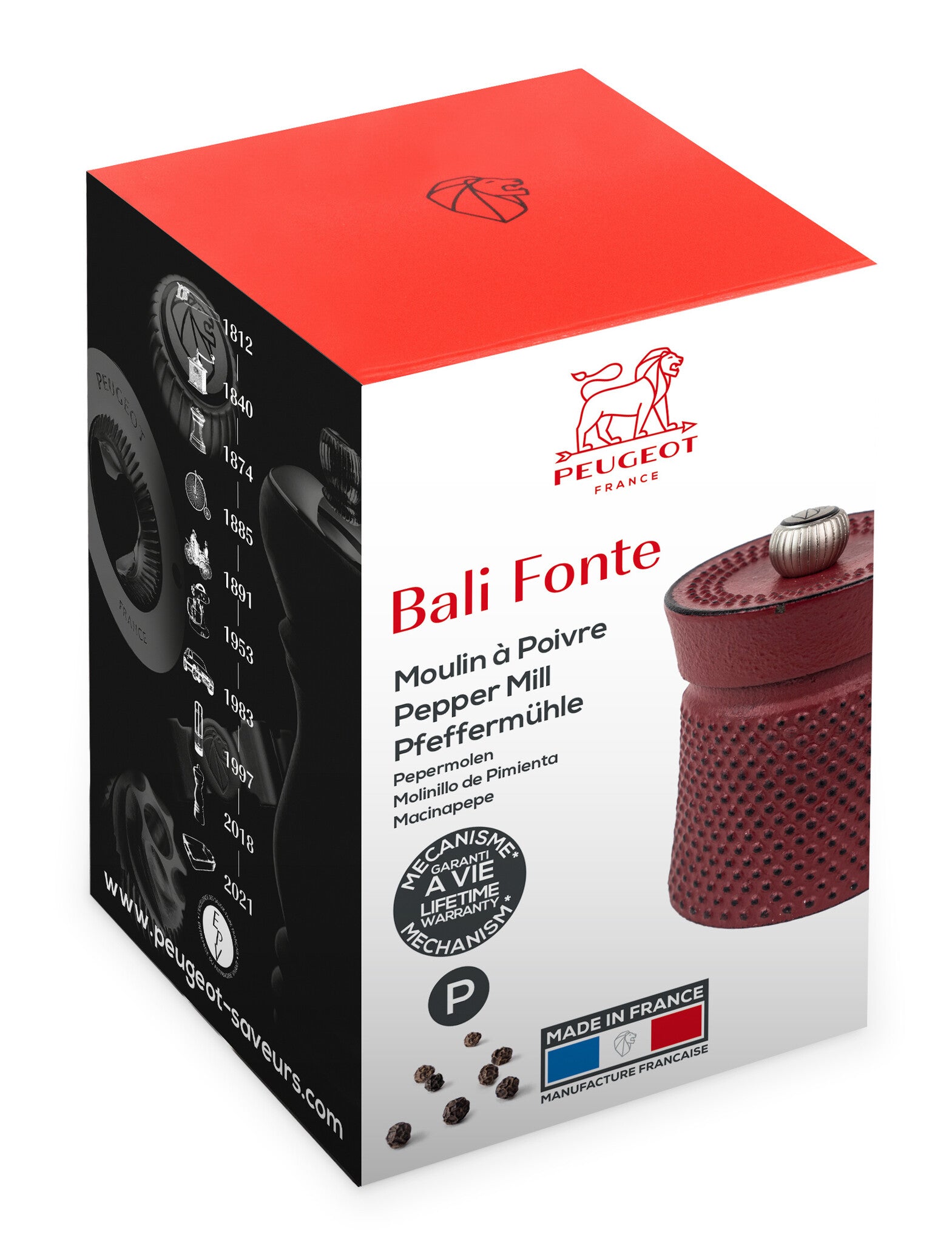 Peugeot - Pepermolen  Bali - Rood - Gietijzer