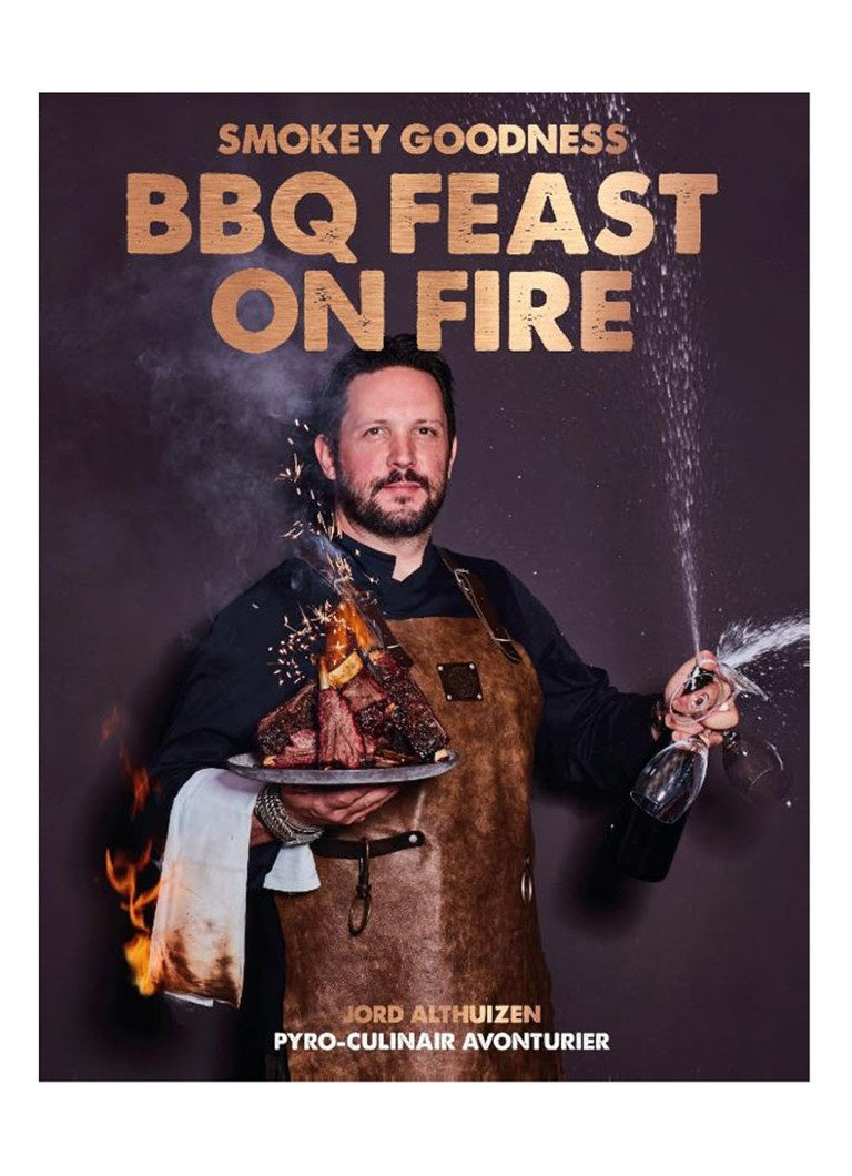Smokey Goodness BBQ feast on fire