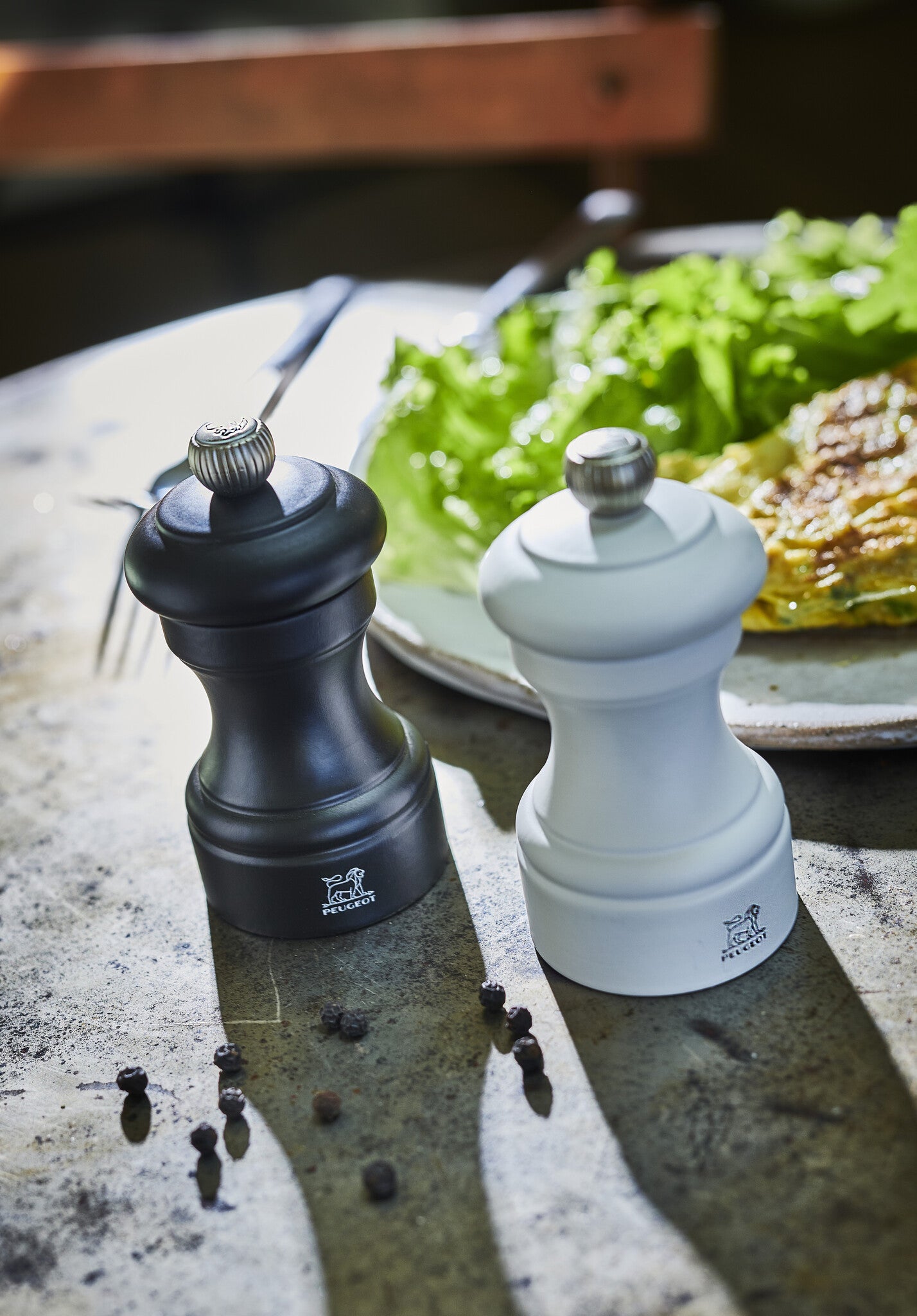 Peugeot - Peper en zoutstel - zwart en wit - 10 cm