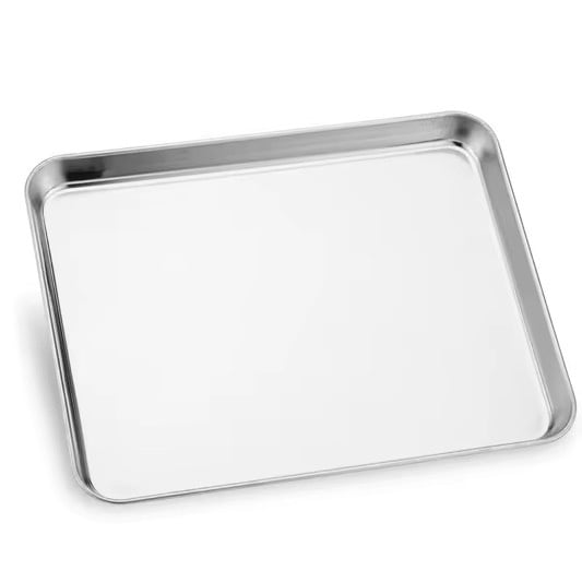 Braadslede met rooster - BBQ tray - Drip pan | compact | 23 x 17 x 2,5 cm.