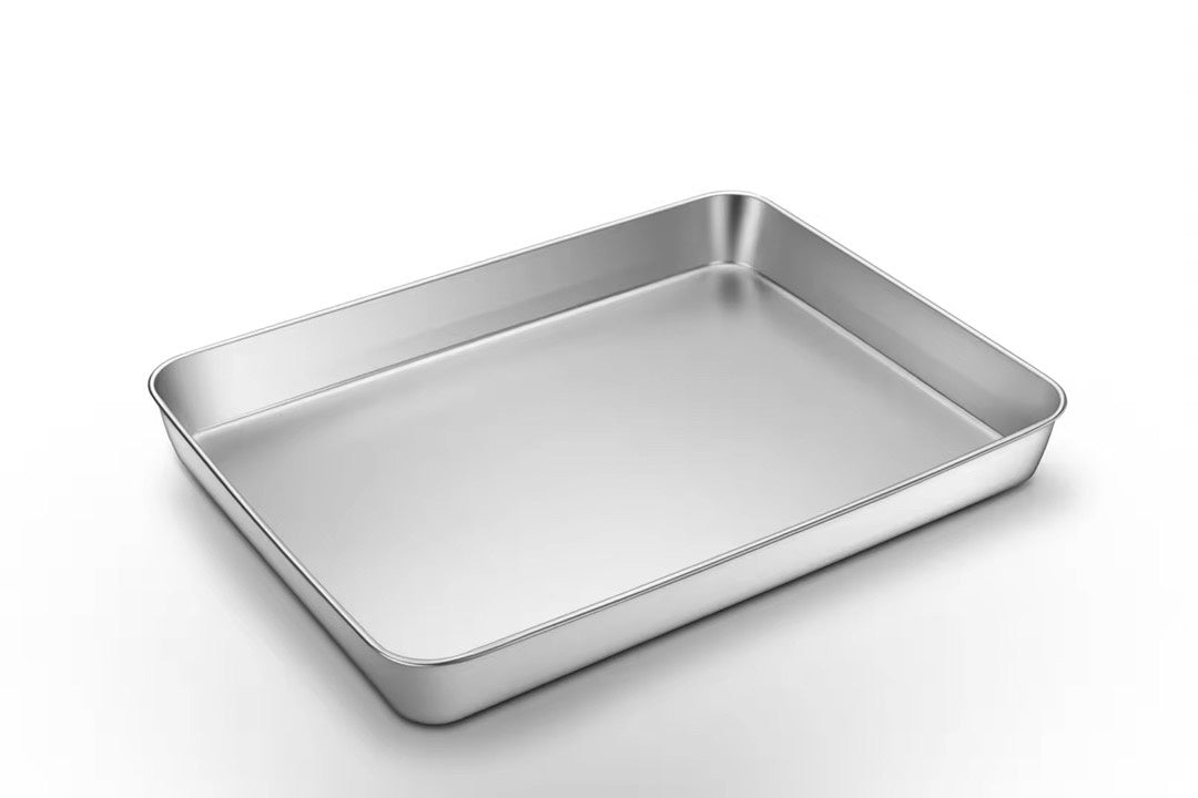 Braadslede met rooster - BBQ tray - Drip pan | Large | 31 x 24 x 5 cm.