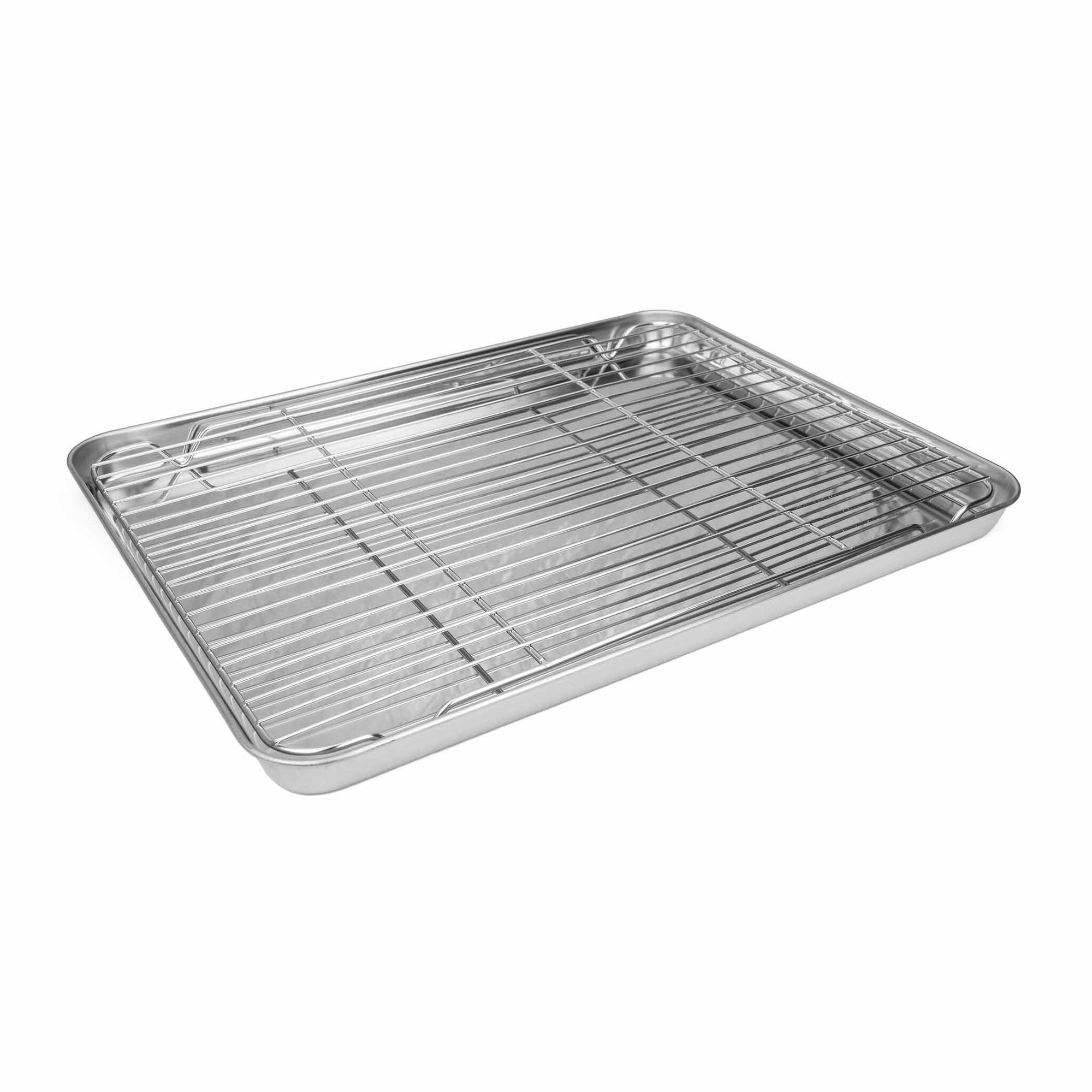 Braadslede met rooster - BBQ tray - Drip pan | XL | 40 x 30 x 2,5 cm