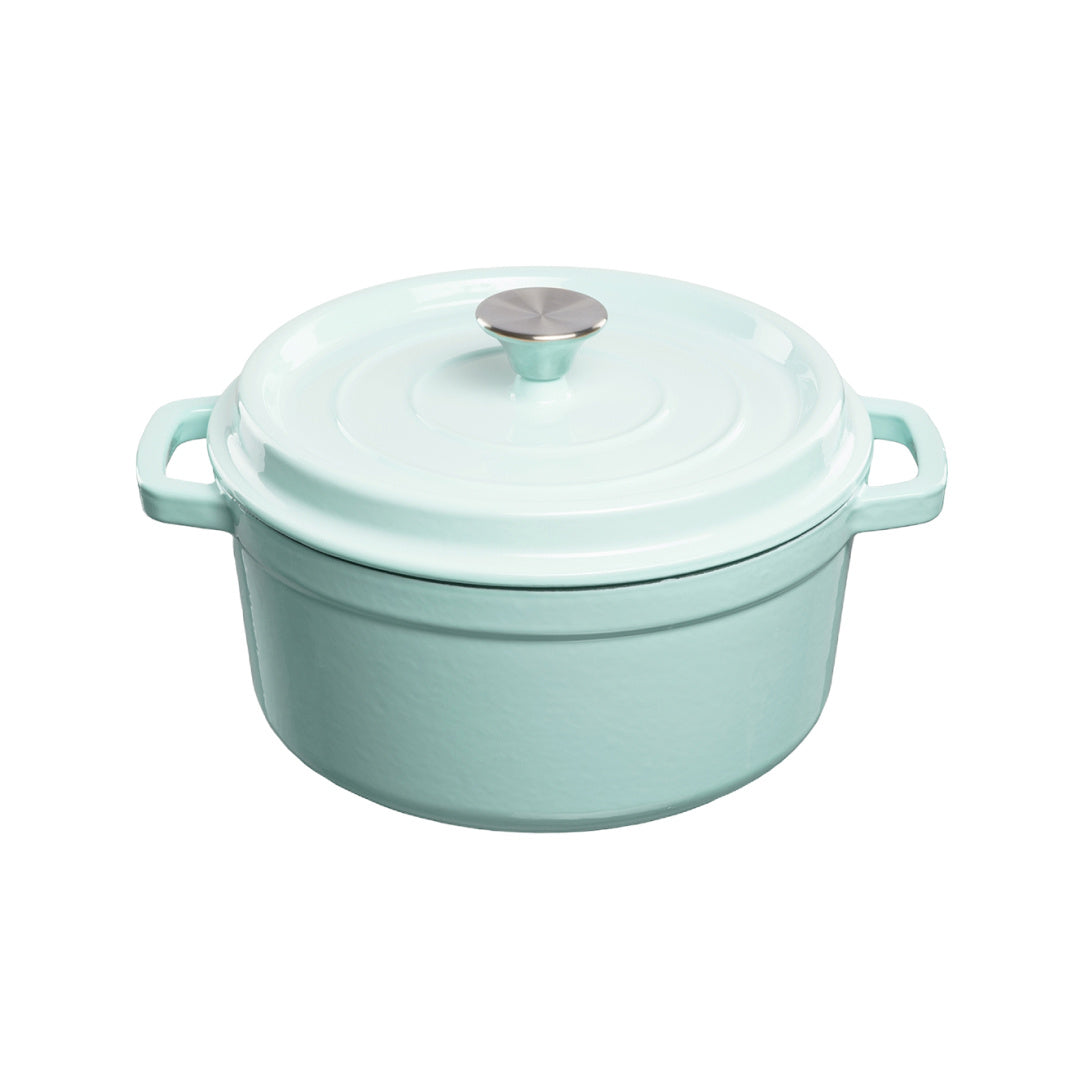 Grand Feu - Geëmailleerde gietijzeren braadpan - 4,7 ltr. licht blauw