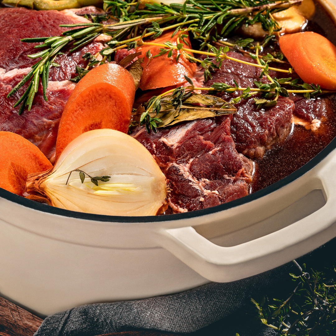 Grand Feu - Geëmailleerde gietijzeren braadpan - 4,7 ltr. - wit