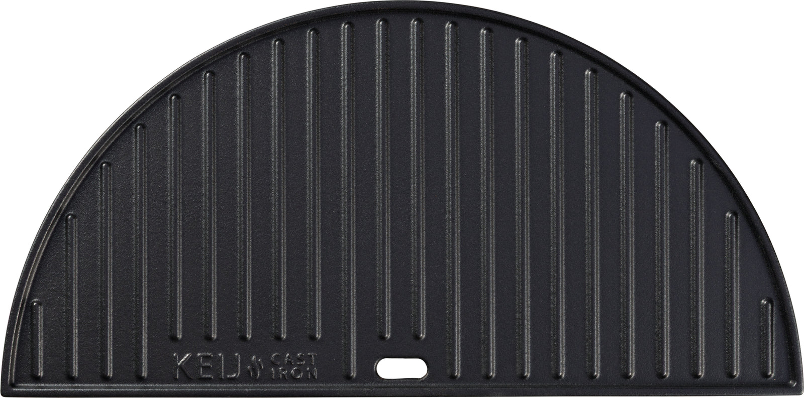 Gietijzeren plaat - half rond - Large - 46,5 cm - geëmailleerd