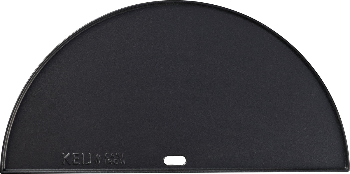 Gietijzeren plaat - half rond - Large - 46,5 cm - geëmailleerd