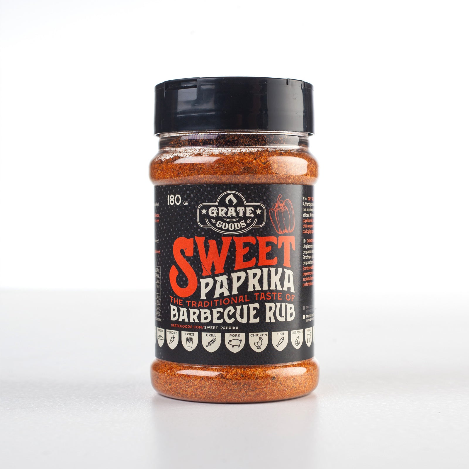 Grate Goods - Sweet Paprika Premium BBQ Rub - 180 gr