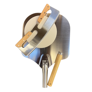 Pizza set Small - pizzasteen 26 cm, pizzaschep, pizzames