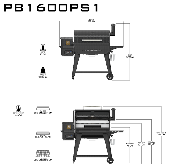 Pit Boss pro series 1600 houtpellet grill