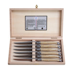 Jean Dubost Laguiole 6 steakmessen - Exclusive - ivoor -1,5 mm