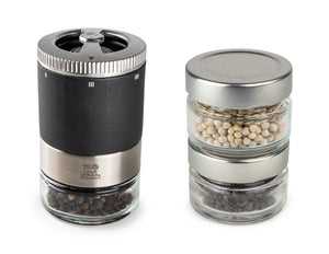 Peugeot Maestro pepermolen - 3 verwisselbare capsules - 3 soorten pepers