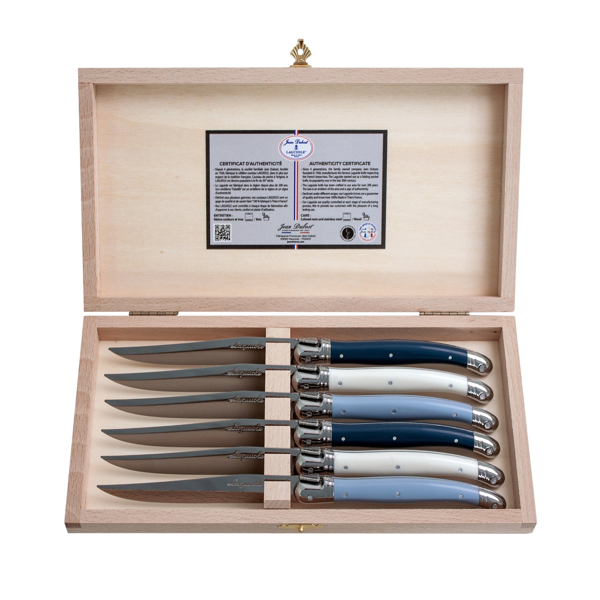 Jean Dubost Laguiole 6 steakmessen - Exclusive - Nordic Mix -1,5 mm