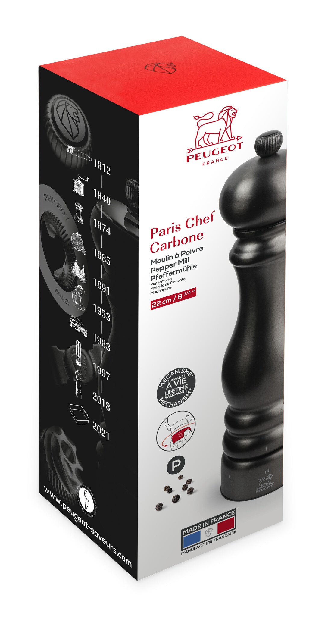 Peugeot - Pepermolen Paris - Grafiet - 22 cm