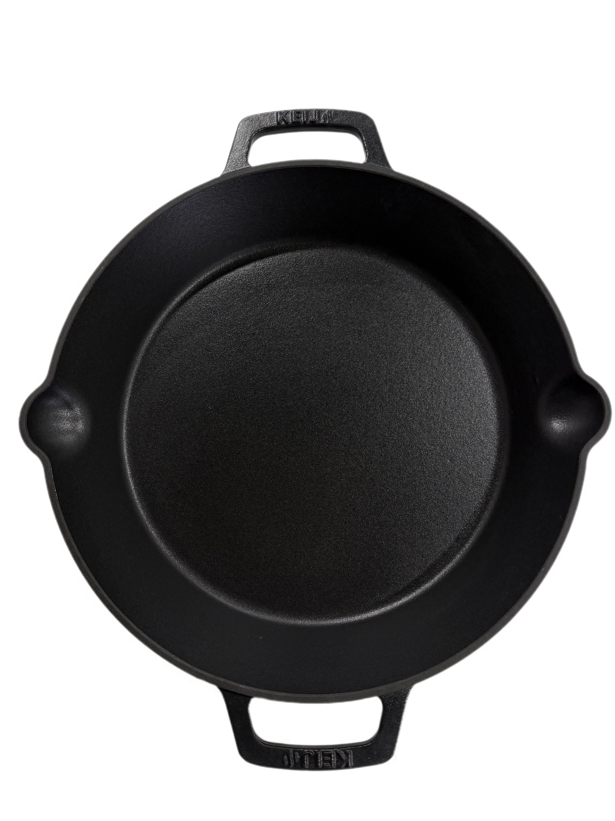 Keij - Gusseiserne Pfanne - 30 cm - 2 Griffe - schwarz emailliert