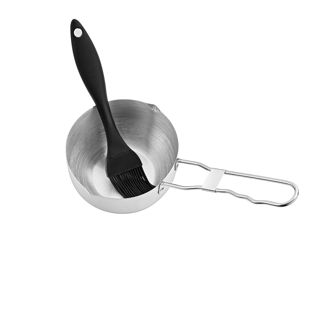 Keij Accessories - RVS Sauspannetje met silicone kwast - Spices bowl with silicone brush