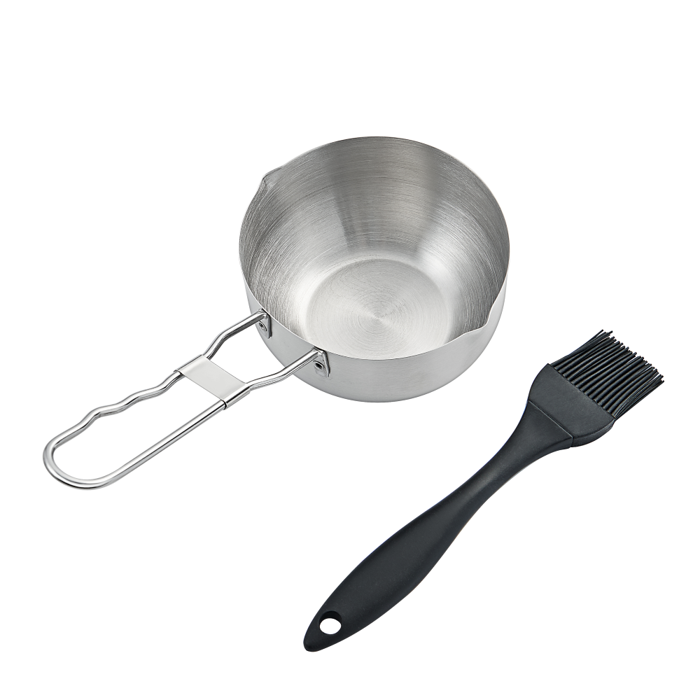 Keij Accessories - RVS Sauspannetje met silicone kwast - Spices bowl with silicone brush