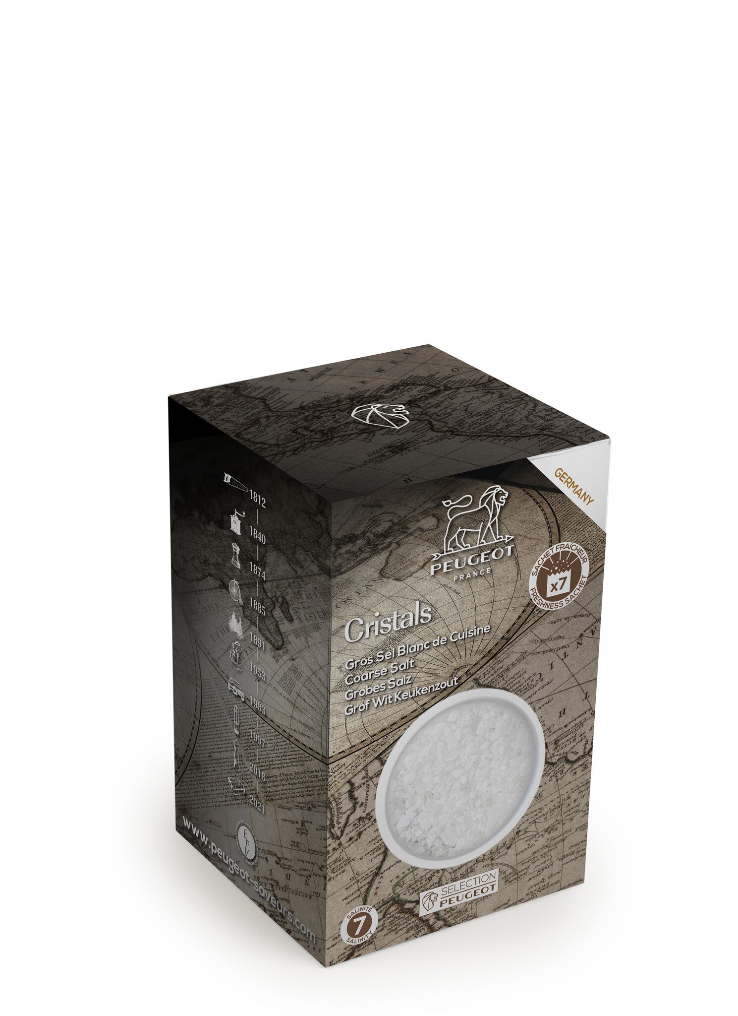 Peugeot - Grof wit keukenzout - 7 x 50g