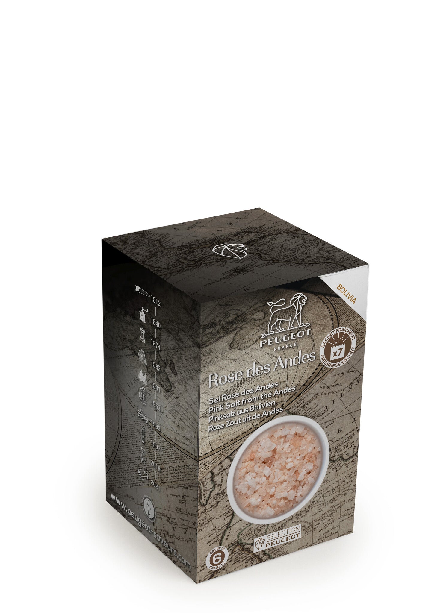 Peugeot - Roze Andes Zout - 7 x 50g